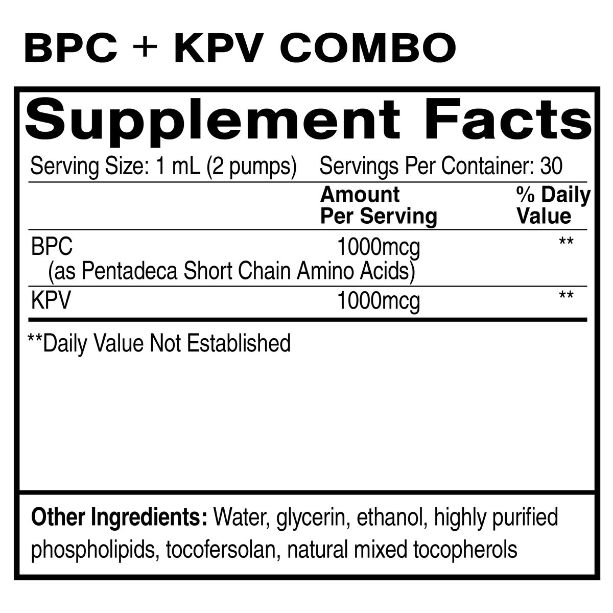 Oral Liposomal BPC + KPV Oral Liposomal BPC + KPV